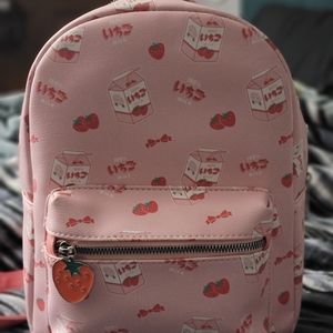 Strawberry Milk Mini Backpack Purse